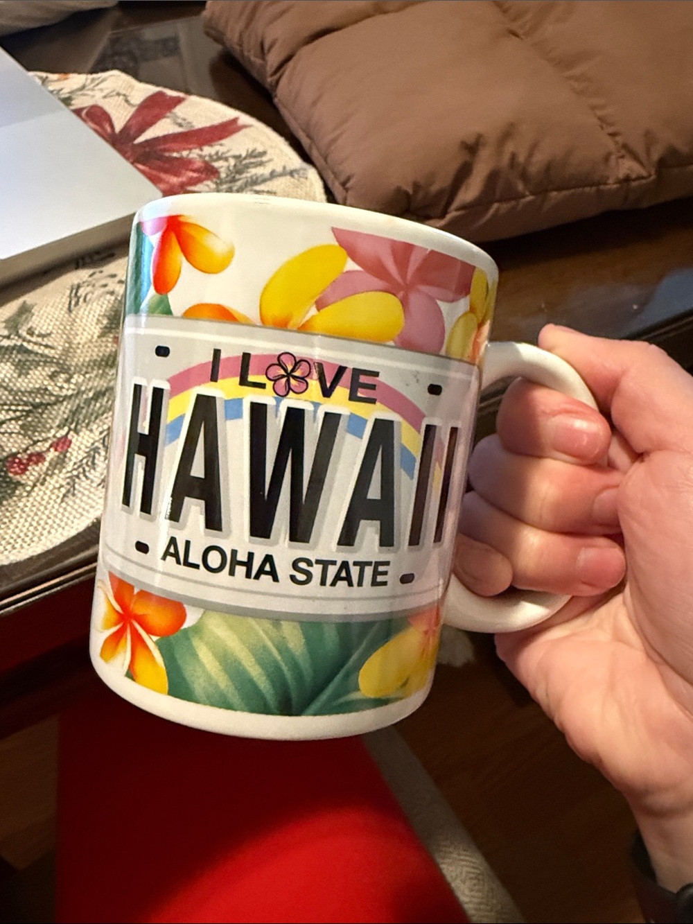 I Love Hawaii Aloha State Ceramic Mug - Multicolor